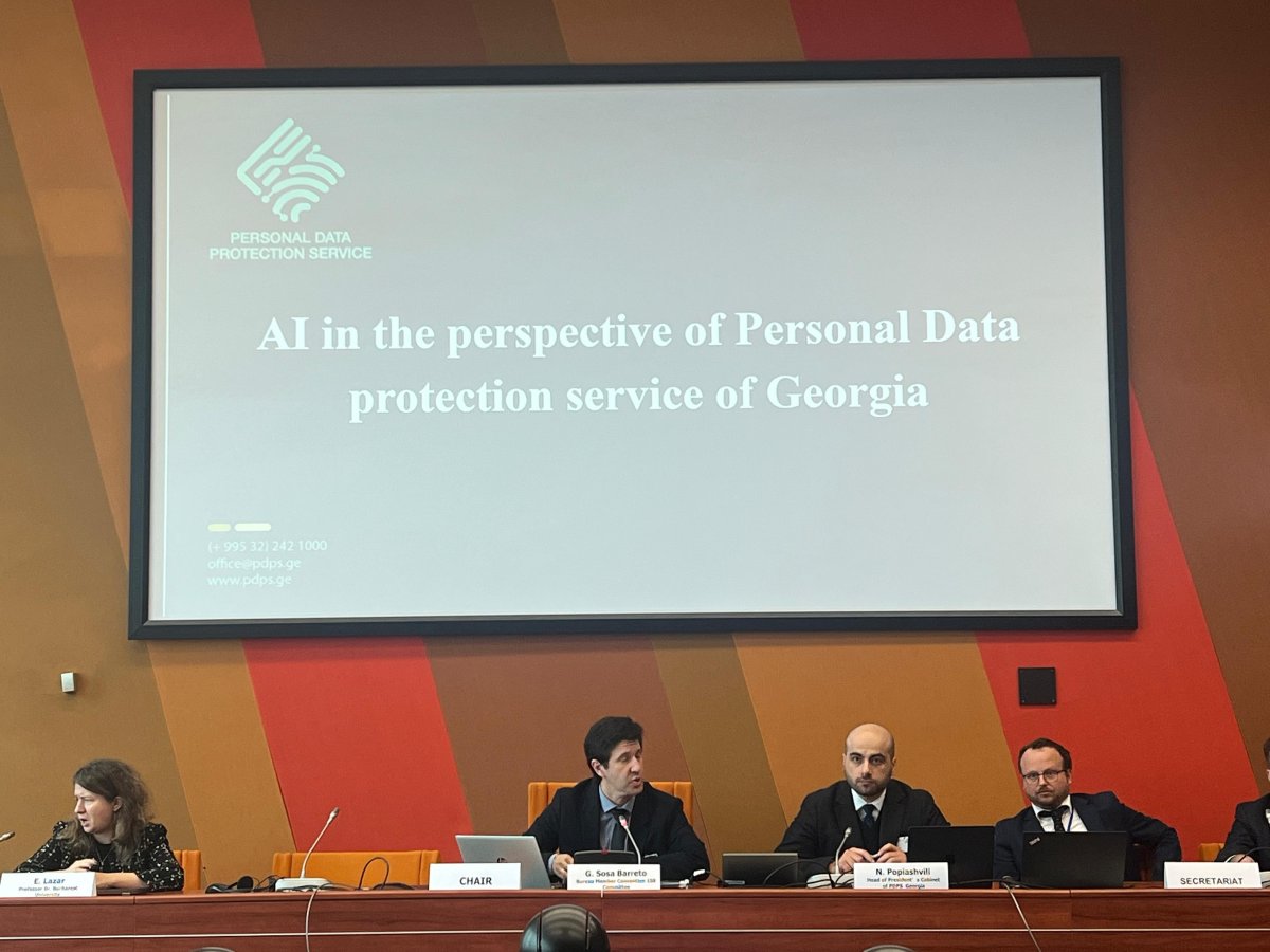 The Head of the President's Office of the Personal Data Protection Service of Georgia participates in a conference organized by the Council of Europe